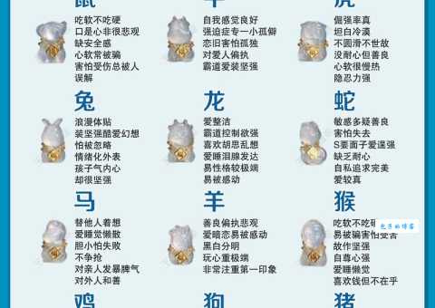 “零零碎碎”是哪个生肖的性格特点？