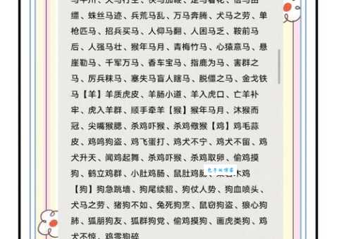 按图索骥是哪个生肖动物？深入探讨成语与生肖的关系