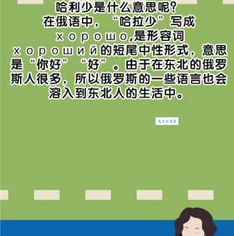 哈拉少啥意思？简单了解俄语“好”字的东北说法