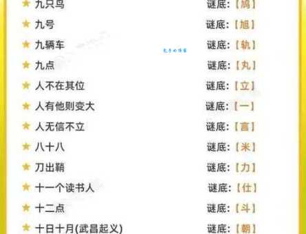 一大二小打一字：脑筋急转弯，趣味字谜等你解