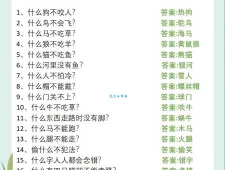 告别时的动作打一字：脑筋急转弯字谜