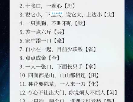 想挑战一下吗？黑狗打一字，趣味谜语等你解答