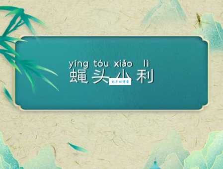 蝇头小利是什么意思及例句？深度解析成语含义