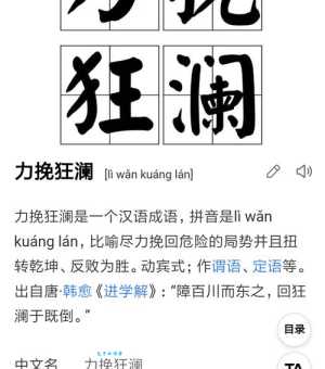 力挽狂澜什么意思 教你正确使用这个成语的方法