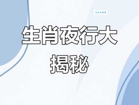晚上出行的动物生肖是什么揭秘夜间活动的生肖动物