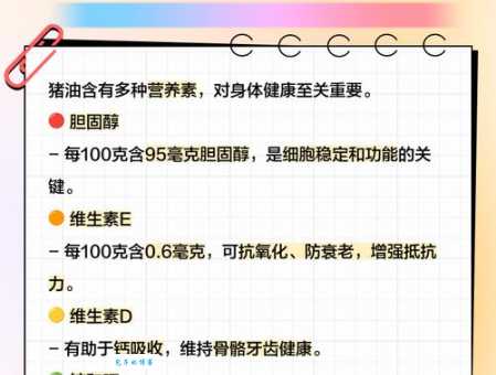 猪油的十大好处揭秘 这些健康益处你都知道吗