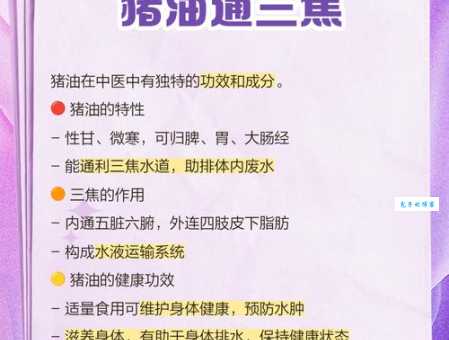 猪油的十大好处揭秘 这些健康益处你都知道吗