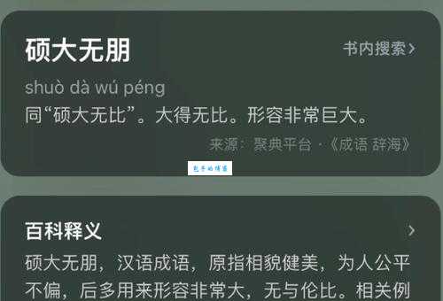硕大无朋意思是什么原来这么简单易懂
