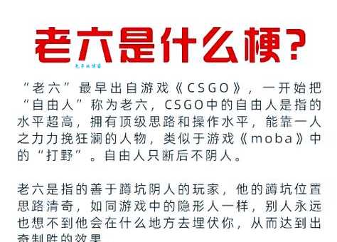 老六是什么意思梗 揭秘老六背后的搞笑故事