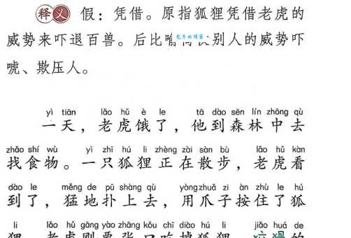 狐假虎威的意思及出处 这个成语是怎么来的