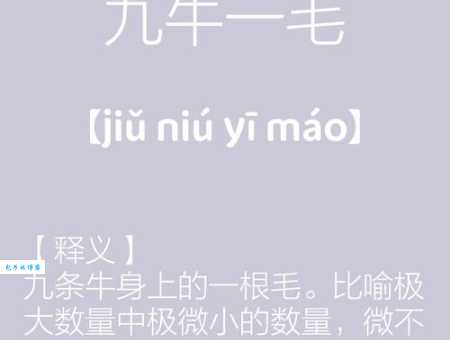 九牛一毛是什么生肖 成语中的生肖你猜对了吗