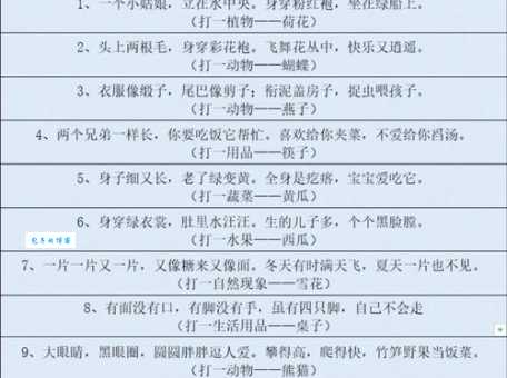 正确答案是什么动物 常见动物谜题解析