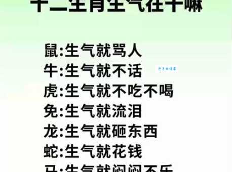 满腔怒火是指什么生肖 十二生肖中谁脾气最大