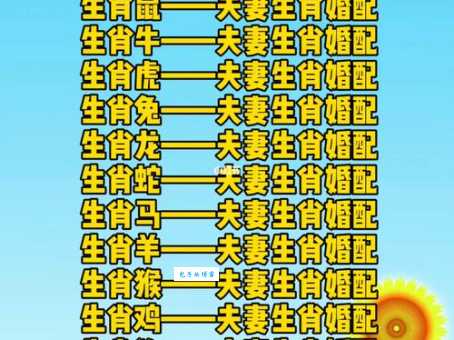 天生一对成伴侣是什么生肖 看看你和谁最配