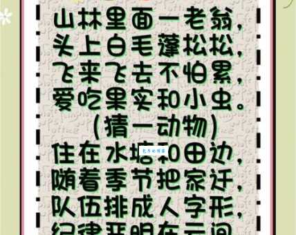 后生可畏准确打一个动物怎么猜？跟着思路一起找答案！
