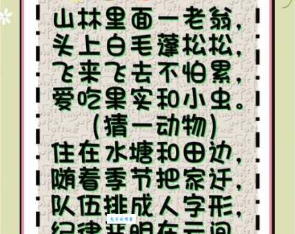 经典谜语：“出头露面打一动物”的巧妙解答！